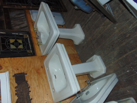 Salvaged Pedestal Sink