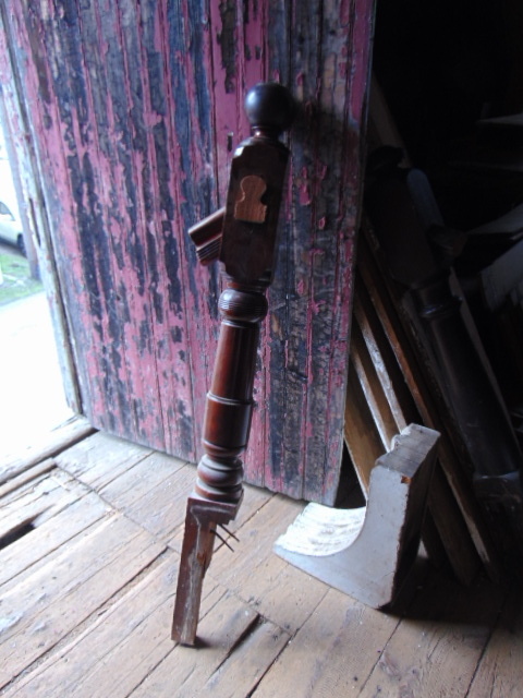 Vintage Walnut Turned Newel Post