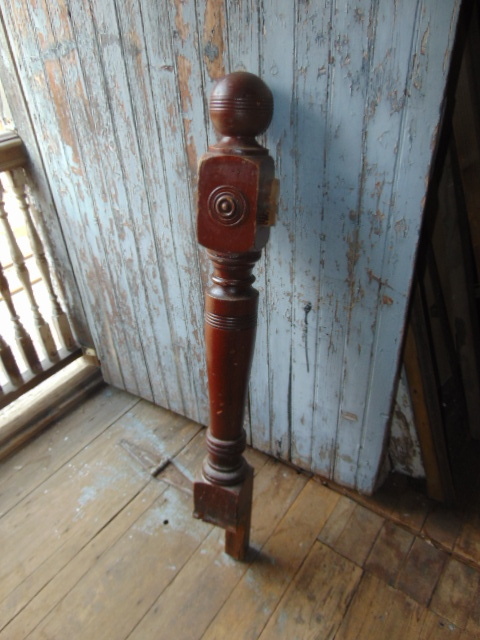 Antique Unpainted Victorian Newel Post