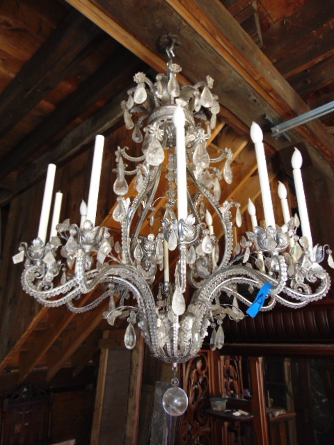 Antique Quartz Crystal Chandelier 