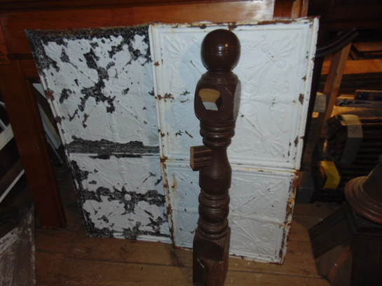 Antique Gothic Asymmetrical Newel Post