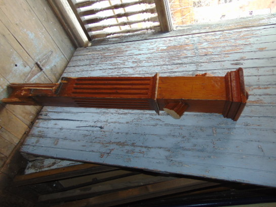 Large Ornate Victorian Walnut Newel Post
