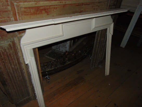 Carved Victorian Wooden Mantel Salvage Stripped