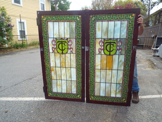 Stained Glass Cabinet Doors Monogram Large