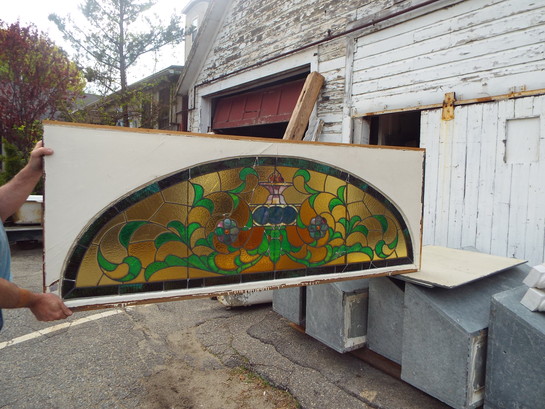Large Stained Glass Antique Vines 