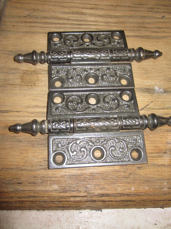 Antique Decorative Cast Iron Hinges