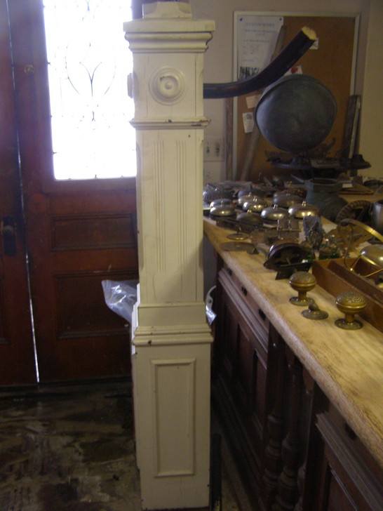 Tall Victorian Box Newel Post Antique
