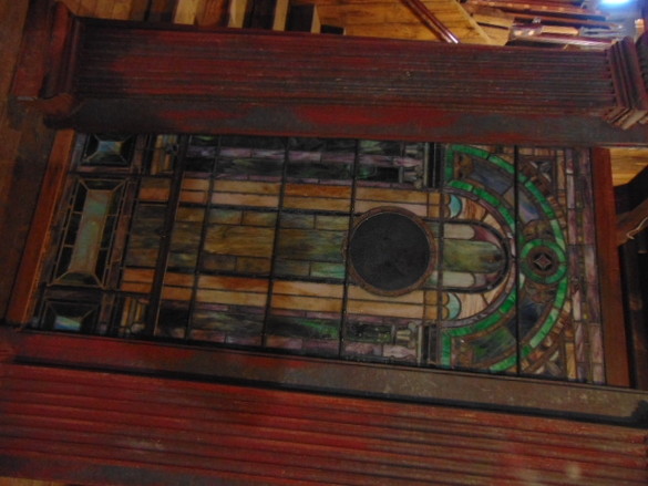 Church Rose Window Antique Painted 